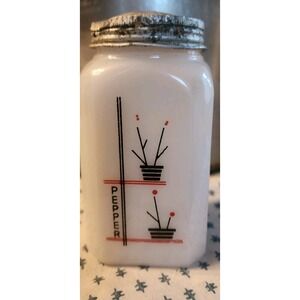 Vintage , McKee Glass, Sticks and pots , Milkglass pepper shaker, 1930/40's